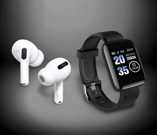 High Featured Smart Watch with free Bluetooth Wireless Earbuds