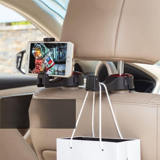 Car Seat Back Hooks with Phone Holder
