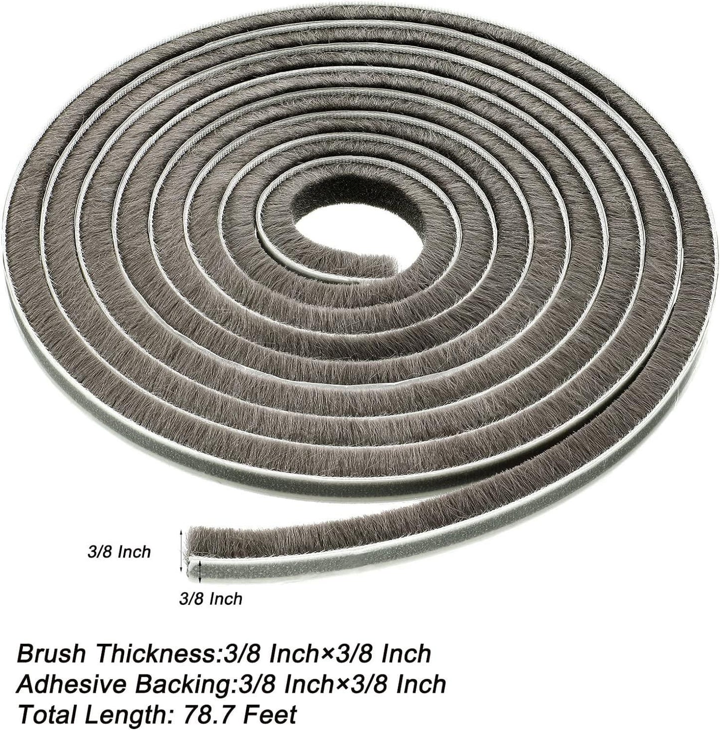 Self Adhesive Pile Weather Stripping  Tape (10 Meters)