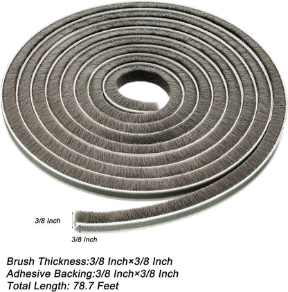 Self Adhesive Pile Weather Stripping  Tape (10 Meters)
