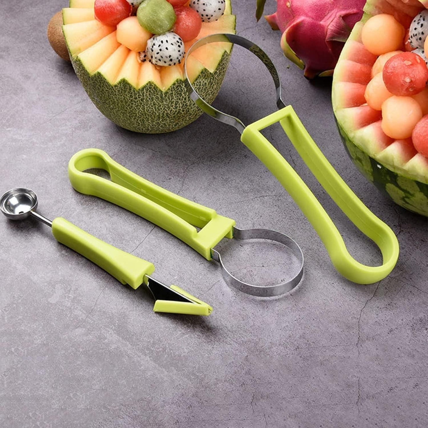 Professional 4 in 1 Watermelon Cutter Stainless Steel